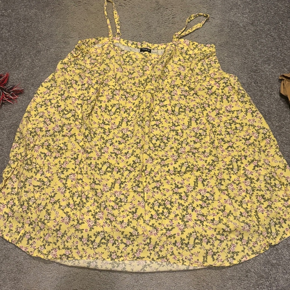 Women's Yellow Floral Torrid Sun Dress